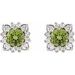 Round Halo-Style Earrings