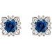 Round Halo-Style Earrings
