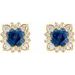Round Halo-Style Earrings