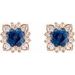 Round Halo-Style Earrings
