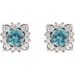 Round Halo-Style Earrings