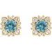 Round Halo-Style Earrings