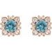 Round Halo-Style Earrings