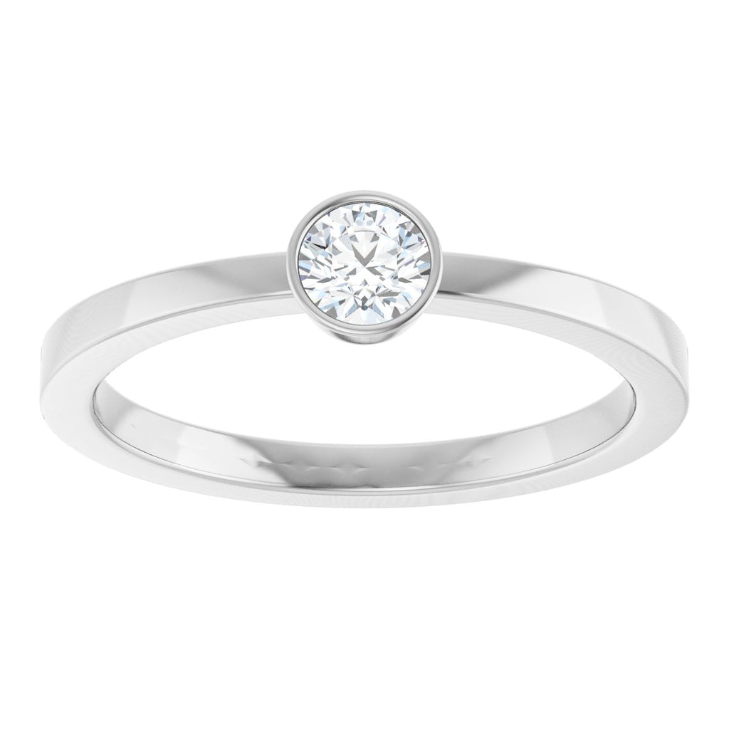 Bezel-Set Solitaire Ring