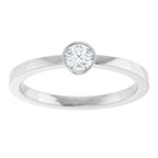 Bezel-Set Solitaire Ring