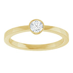 Bezel-Set Solitaire Ring