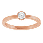 Bezel-Set Solitaire Ring