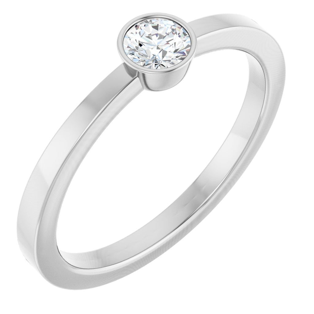 Bezel-Set Solitaire Ring