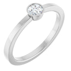 Bezel-Set Solitaire Ring