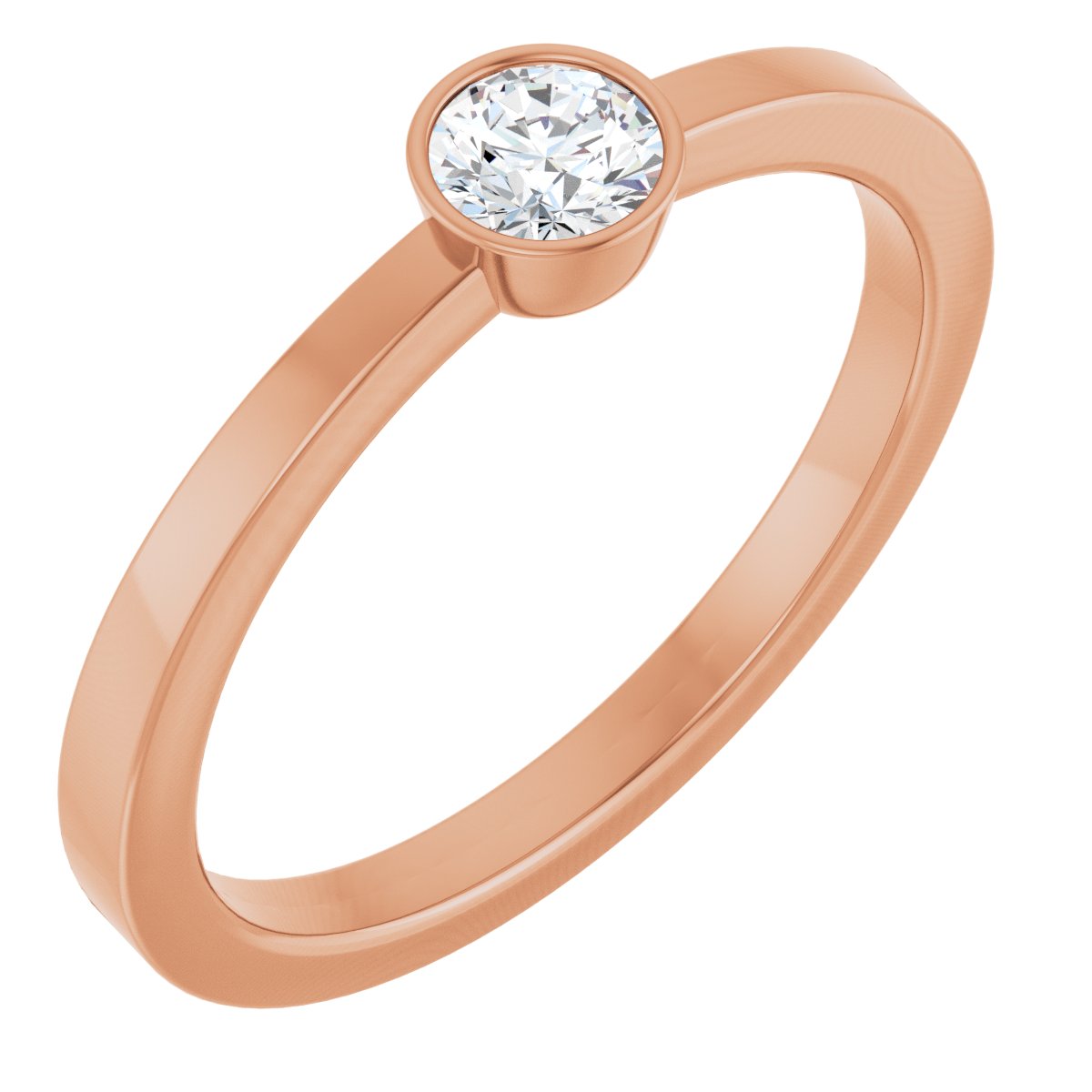 Bezel-Set Solitaire Ring