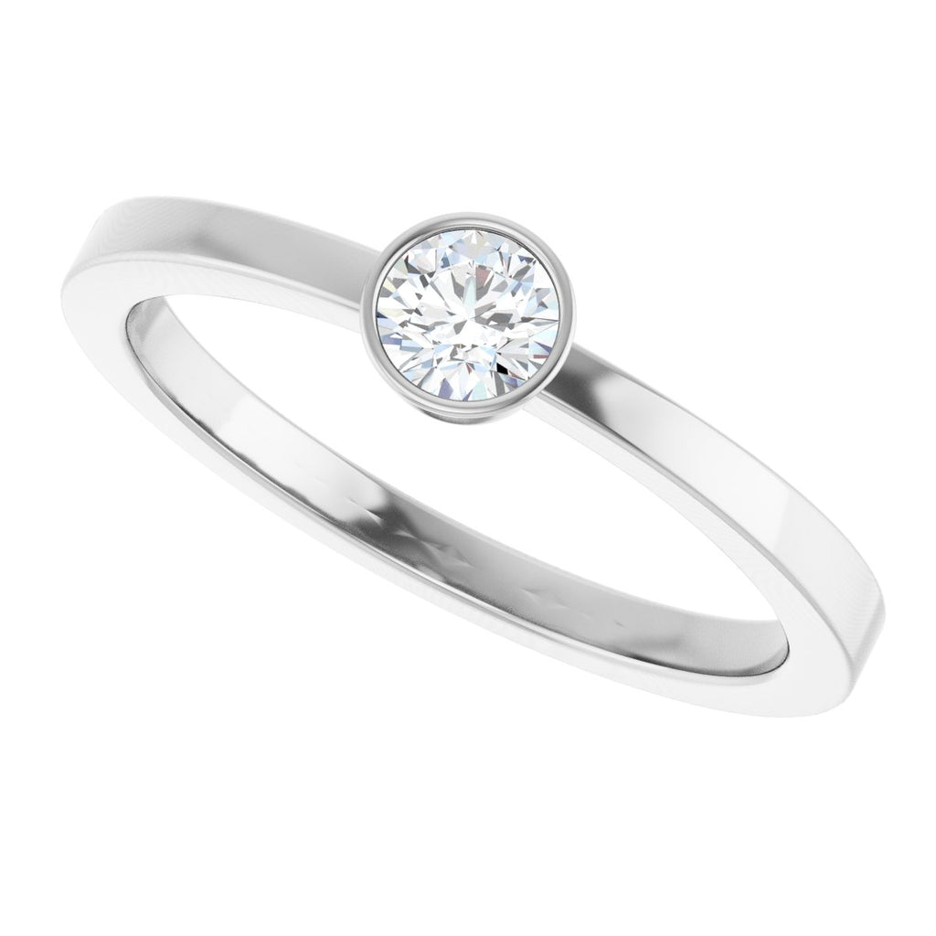 Bezel-Set Solitaire Ring