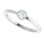 Bezel-Set Solitaire Ring