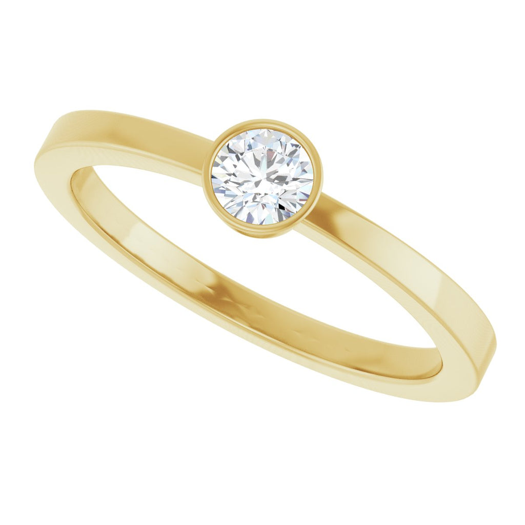 Bezel-Set Solitaire Ring