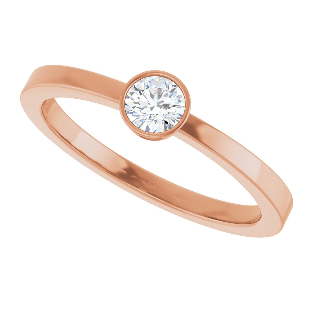 Bezel-Set Solitaire Ring