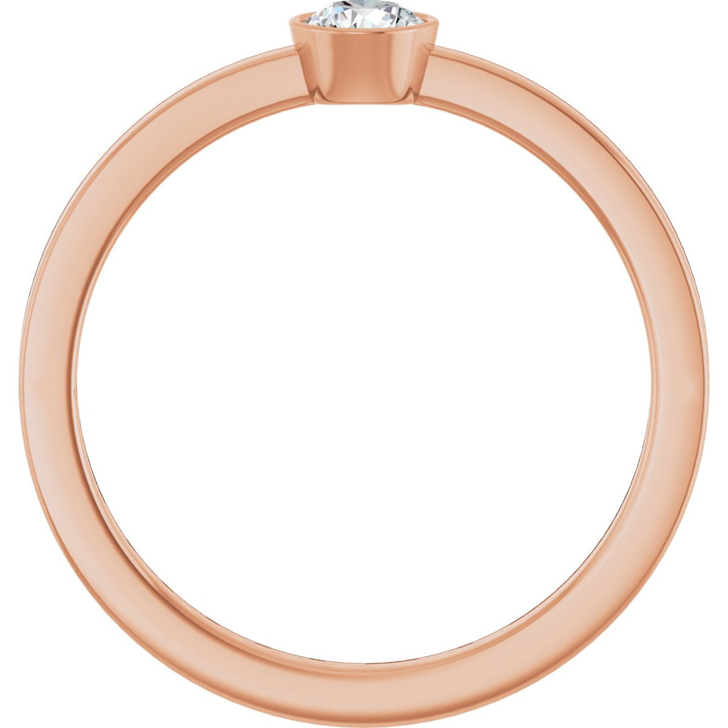 Bezel-Set Solitaire Ring