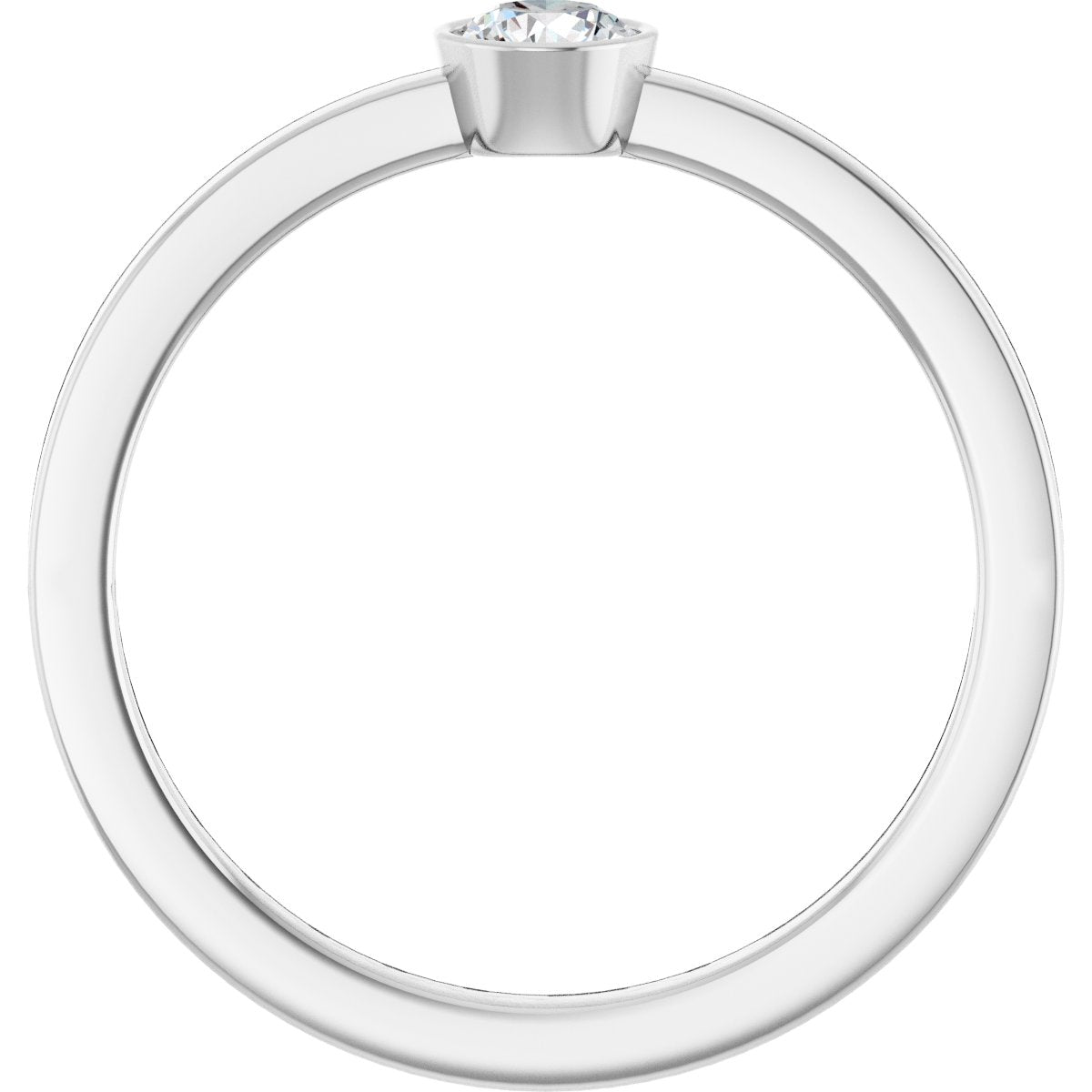 Bezel-Set Solitaire Ring