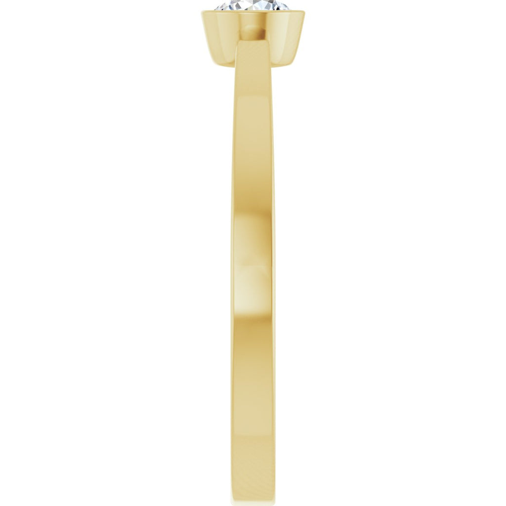 Bezel-Set Solitaire Ring