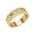 Accented Grooved Band with Finish