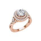 Double Halo-Style Engagement Ring or Band
