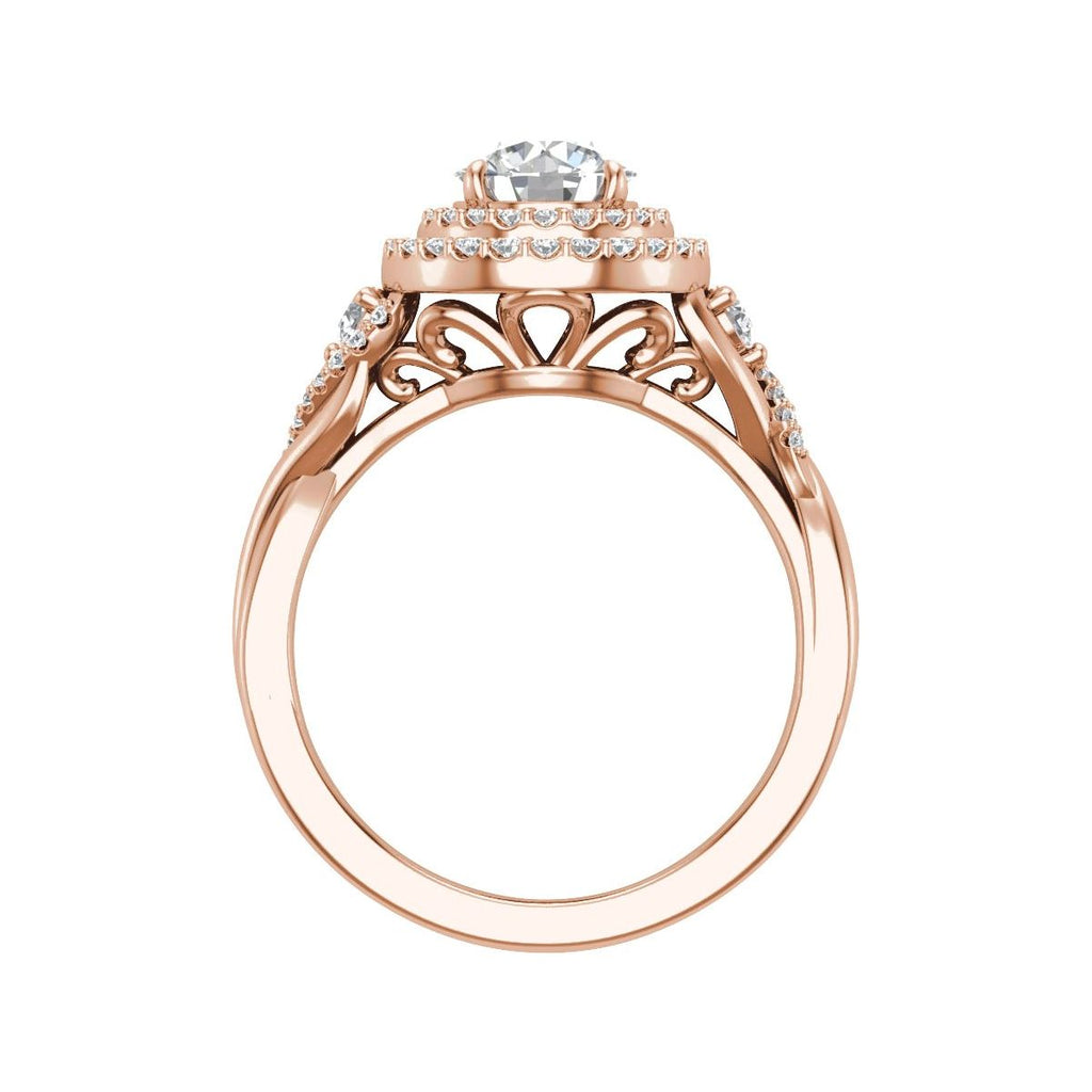Double Halo-Style Engagement Ring or Band