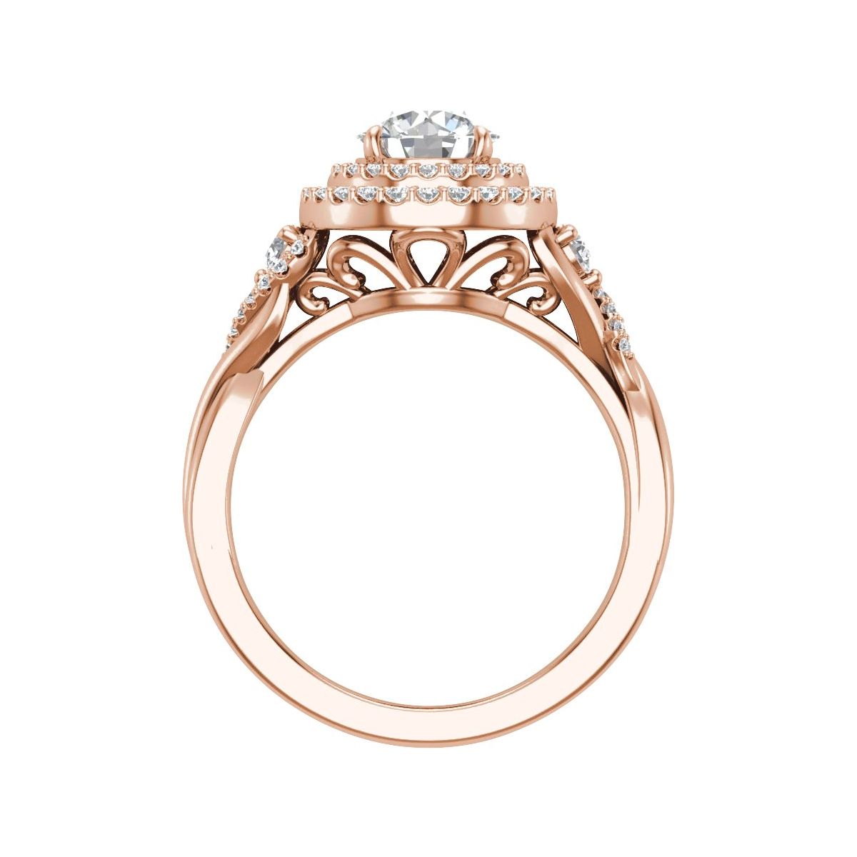 Double Halo-Style Engagement Ring or Band