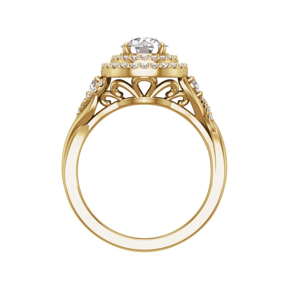 Double Halo-Style Engagement Ring or Band
