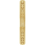 Milgrain Floral Flat Band