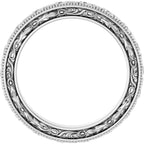 Milgrain Floral Flat Band