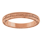 Milgrain Floral Flat Band