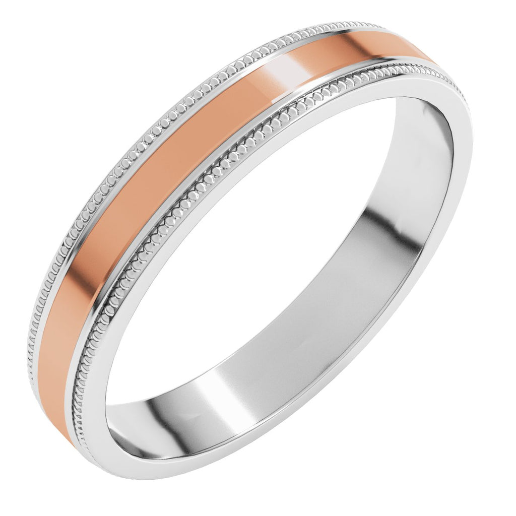 Milgrain Inlay Flat Band