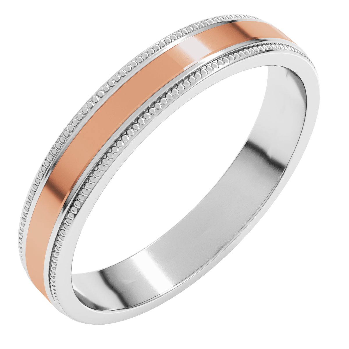 Milgrain Inlay Flat Band