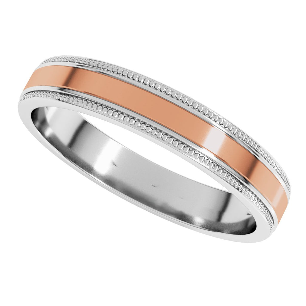 Milgrain Inlay Flat Band