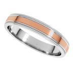 Milgrain Inlay Flat Band