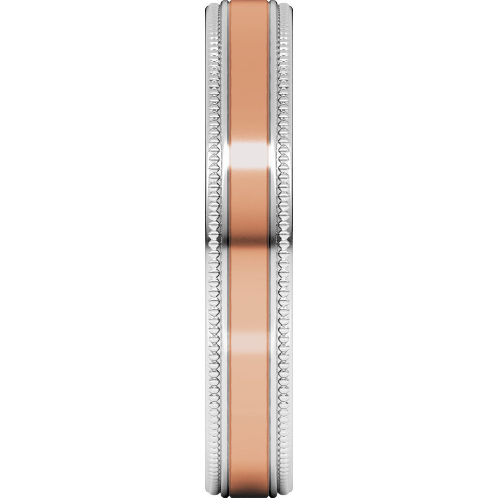 Milgrain Inlay Flat Band