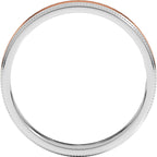 Milgrain Inlay Flat Band