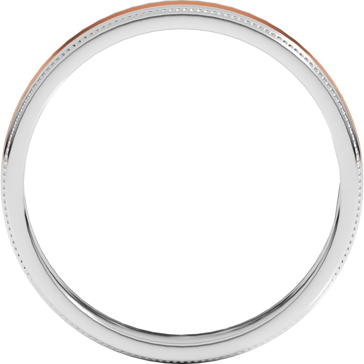 Milgrain Inlay Flat Band