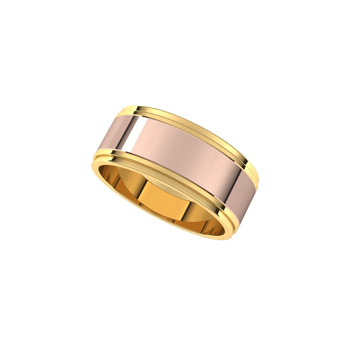 Milgrain Inlay Flat Band