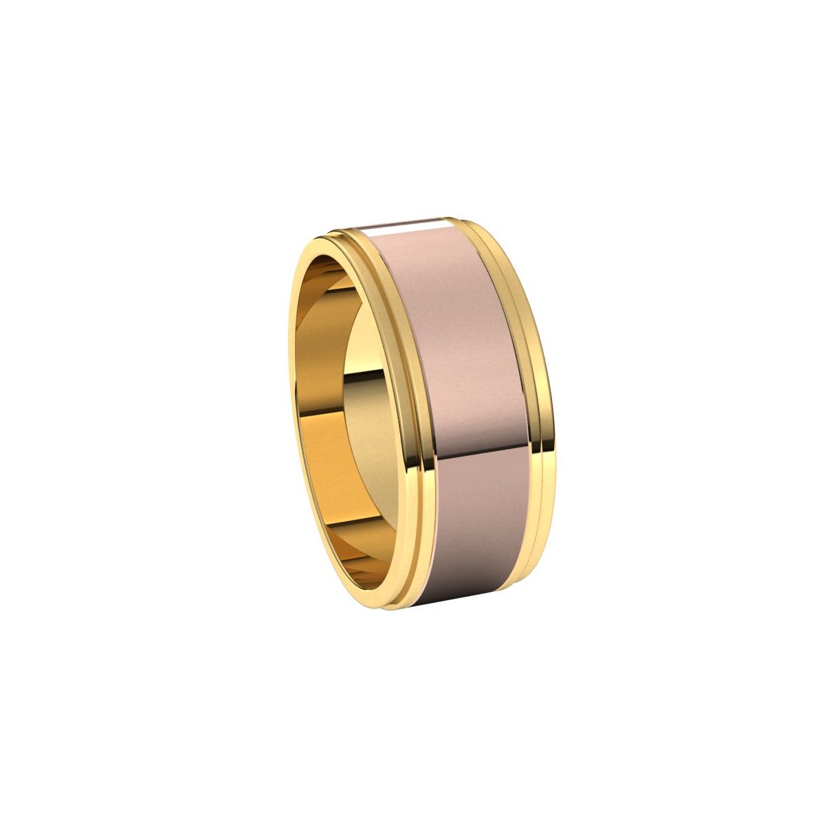 Milgrain Inlay Flat Band