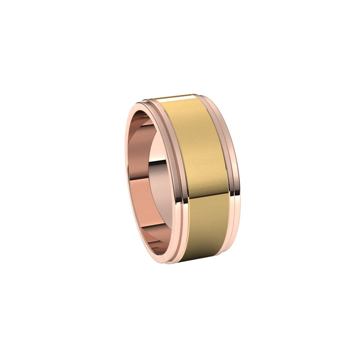 Milgrain Inlay Flat Band