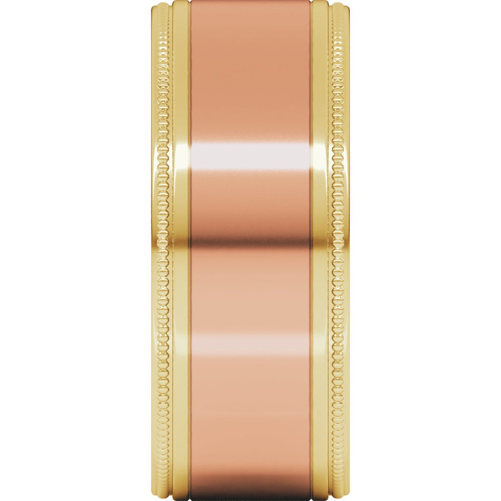 Milgrain Inlay Flat Band