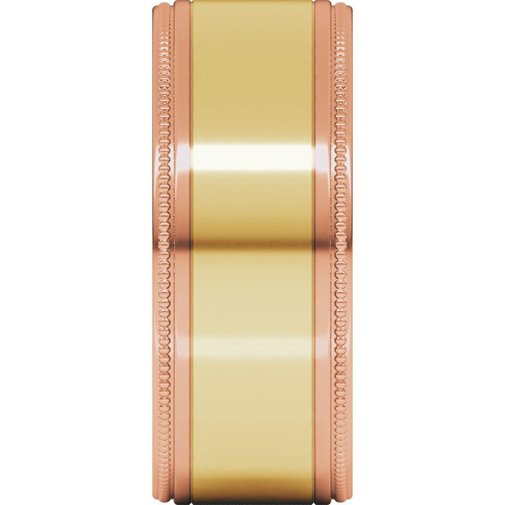 Milgrain Inlay Flat Band