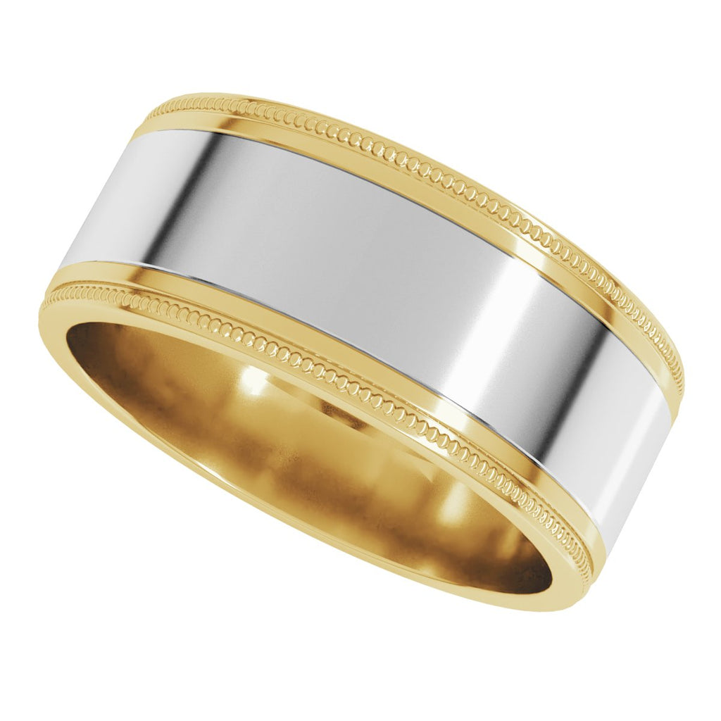 Milgrain Inlay Flat Band