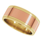 Milgrain Inlay Flat Band