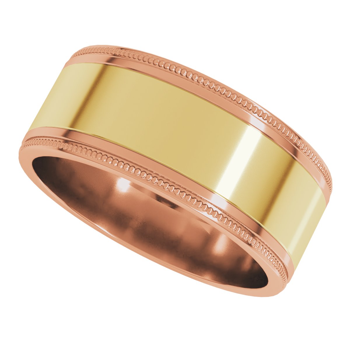 Milgrain Inlay Flat Band
