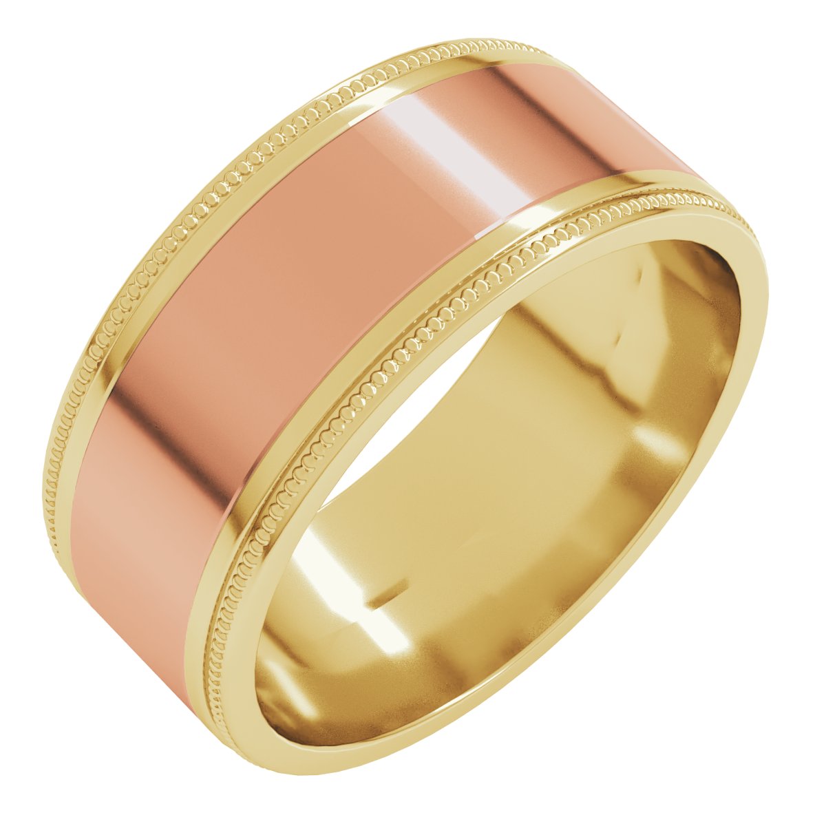 Milgrain Inlay Flat Band