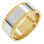Milgrain Inlay Flat Band