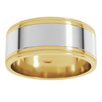 Milgrain Inlay Flat Band