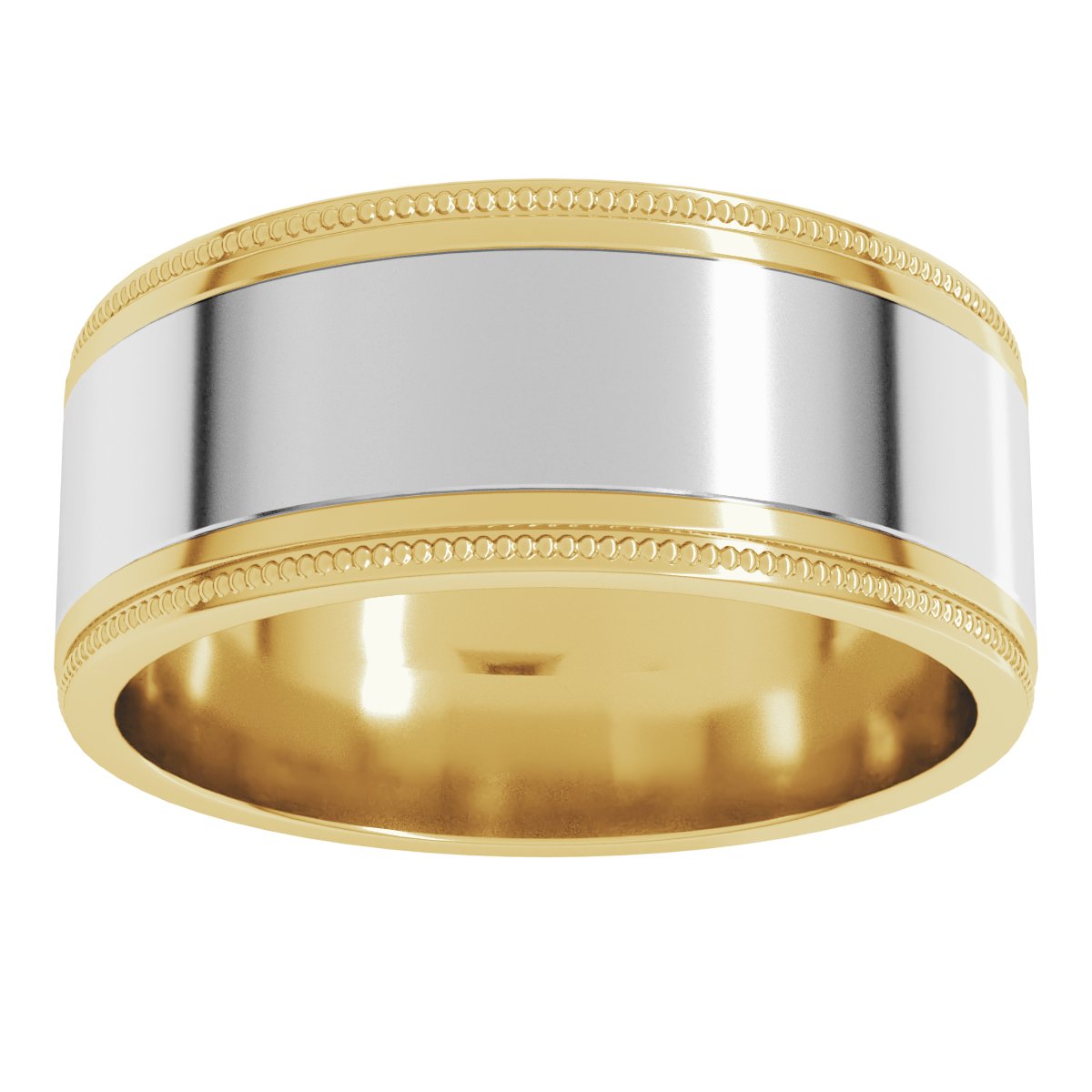 Milgrain Inlay Flat Band