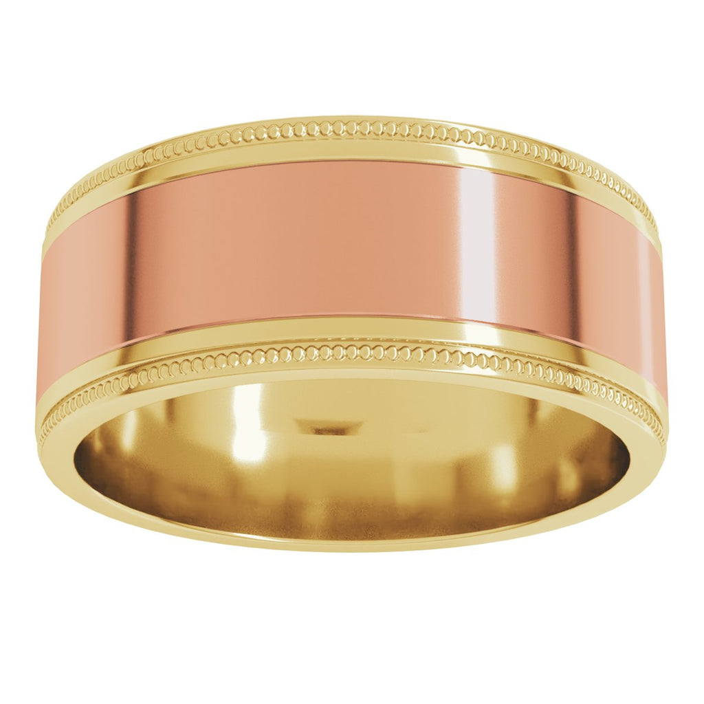 Milgrain Inlay Flat Band
