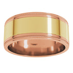 Milgrain Inlay Flat Band